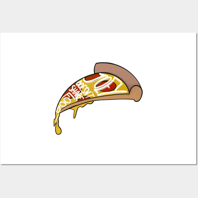 Joey loves pizza Wall Art by Uwaki